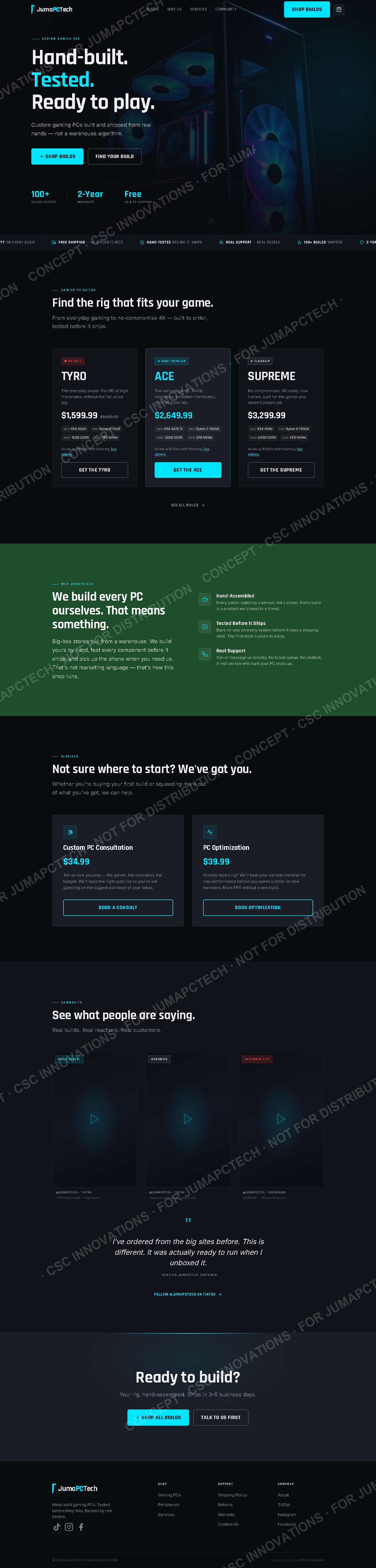 Preview of the redesigned JumaPCTech homepage